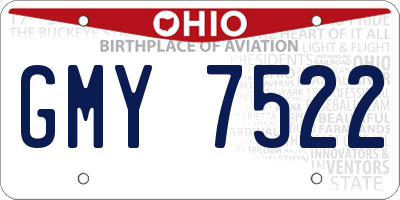 OH license plate GMY7522