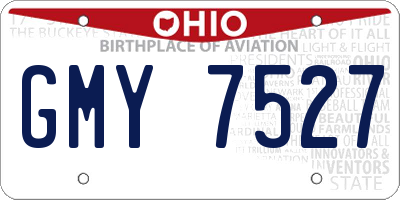 OH license plate GMY7527