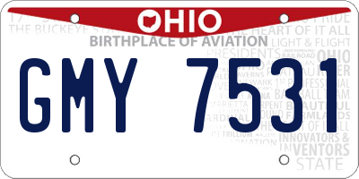 OH license plate GMY7531