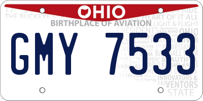 OH license plate GMY7533