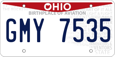 OH license plate GMY7535