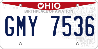 OH license plate GMY7536