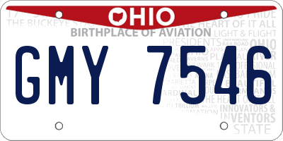 OH license plate GMY7546