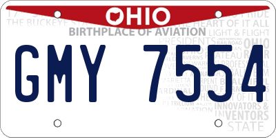 OH license plate GMY7554