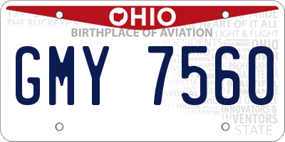 OH license plate GMY7560