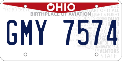 OH license plate GMY7574