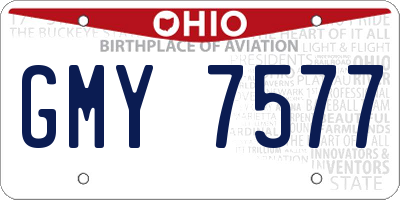 OH license plate GMY7577