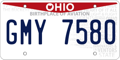 OH license plate GMY7580