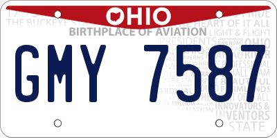 OH license plate GMY7587