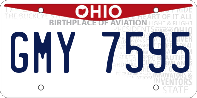 OH license plate GMY7595