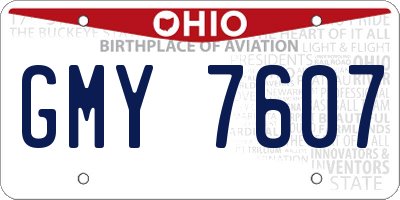 OH license plate GMY7607