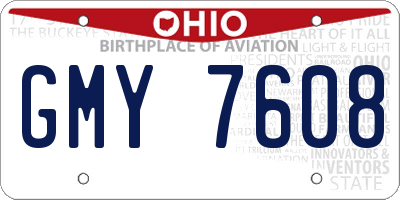 OH license plate GMY7608