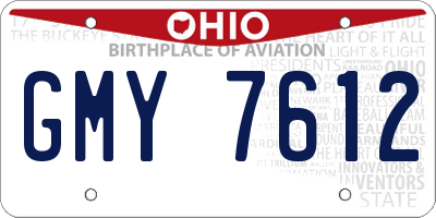 OH license plate GMY7612
