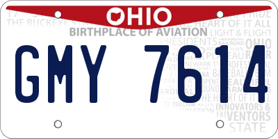 OH license plate GMY7614