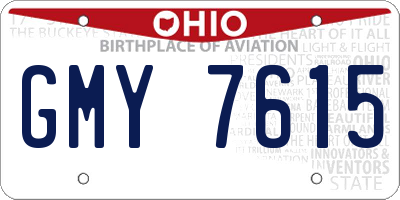 OH license plate GMY7615