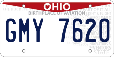 OH license plate GMY7620