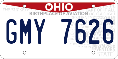 OH license plate GMY7626
