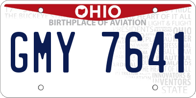 OH license plate GMY7641