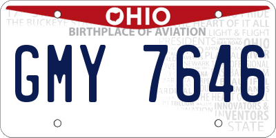 OH license plate GMY7646