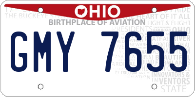 OH license plate GMY7655