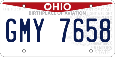 OH license plate GMY7658