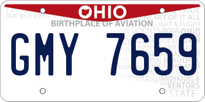 OH license plate GMY7659