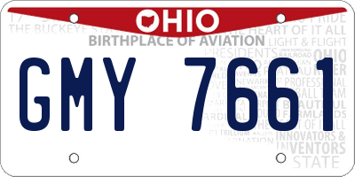 OH license plate GMY7661