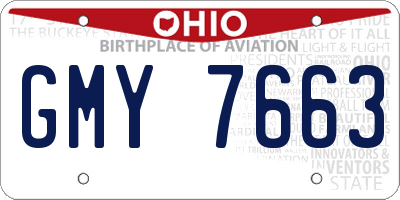 OH license plate GMY7663