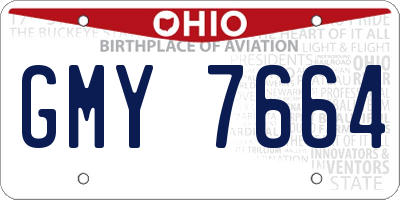 OH license plate GMY7664