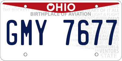 OH license plate GMY7677