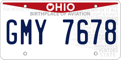 OH license plate GMY7678