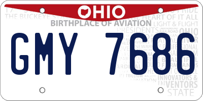 OH license plate GMY7686