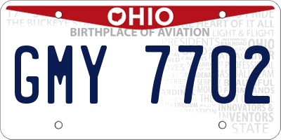 OH license plate GMY7702