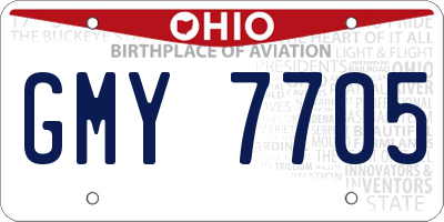 OH license plate GMY7705