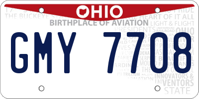 OH license plate GMY7708