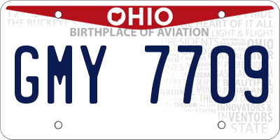 OH license plate GMY7709