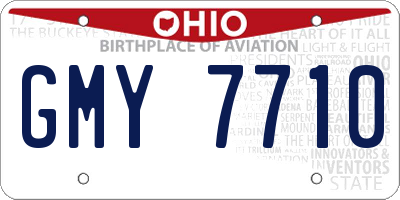 OH license plate GMY7710
