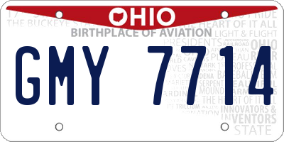 OH license plate GMY7714