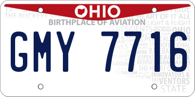 OH license plate GMY7716