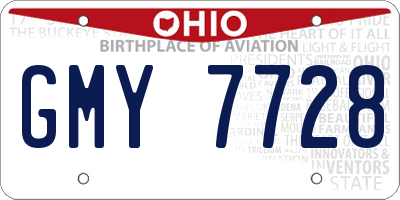OH license plate GMY7728