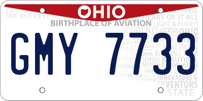 OH license plate GMY7733