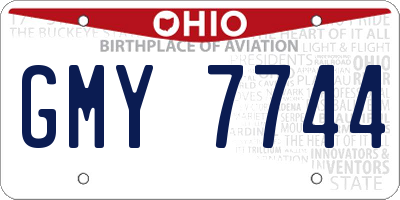 OH license plate GMY7744