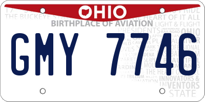 OH license plate GMY7746