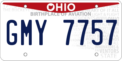 OH license plate GMY7757
