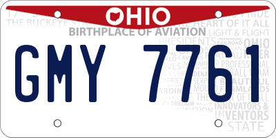 OH license plate GMY7761