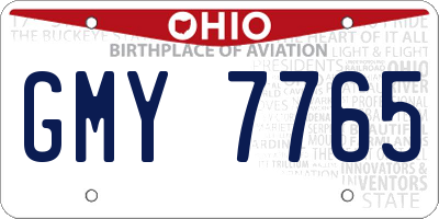 OH license plate GMY7765