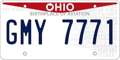 OH license plate GMY7771