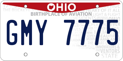 OH license plate GMY7775