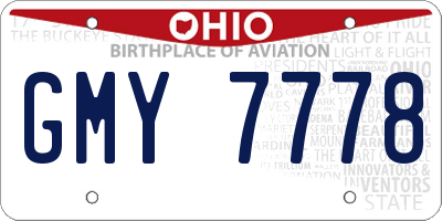 OH license plate GMY7778