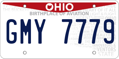 OH license plate GMY7779